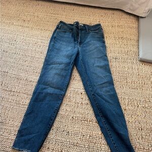 Madewell Dark Blue Straight Leg Jeans